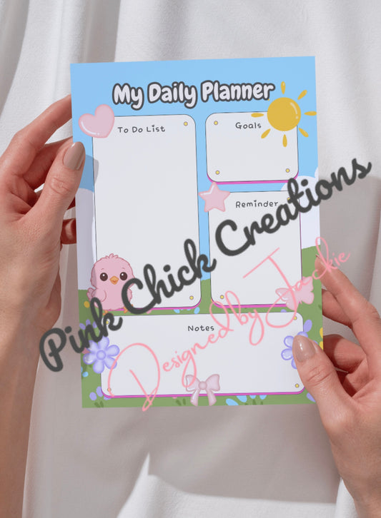 Pink Chick Daily Notepad A5